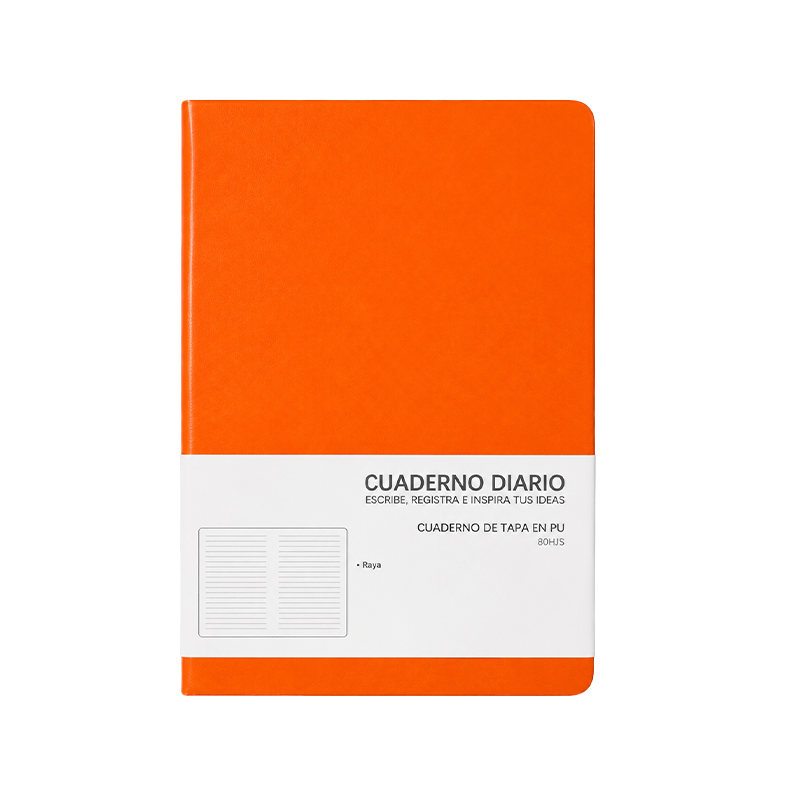 Cuadernos escolares sencillos de cuero PU mate