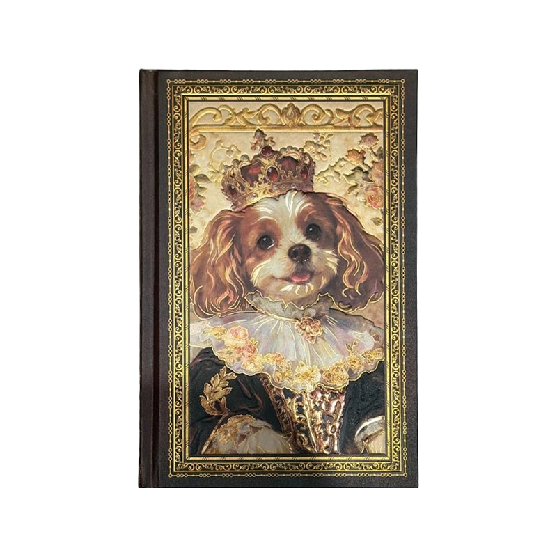 Cuaderno para mascotas Noble con marco dorado