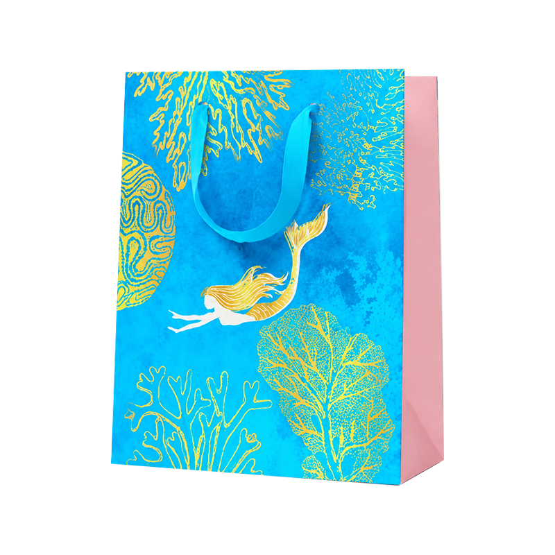 Bolsas de compras verticales marinas tropicales