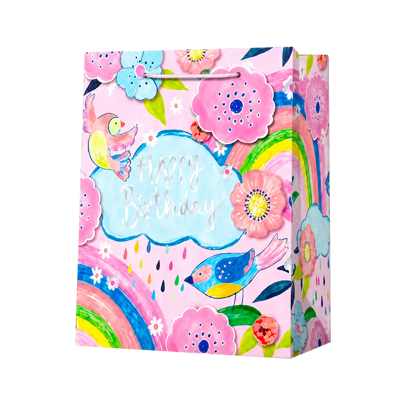 Bolsas de regalo verticales para niños con dibujos animados Rainbow